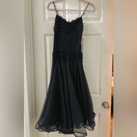 Betsey Johnson Dresses & Skirts - Betsey Johnson Vintage 90s Corset Tulle Lace Midi Dress -sz S